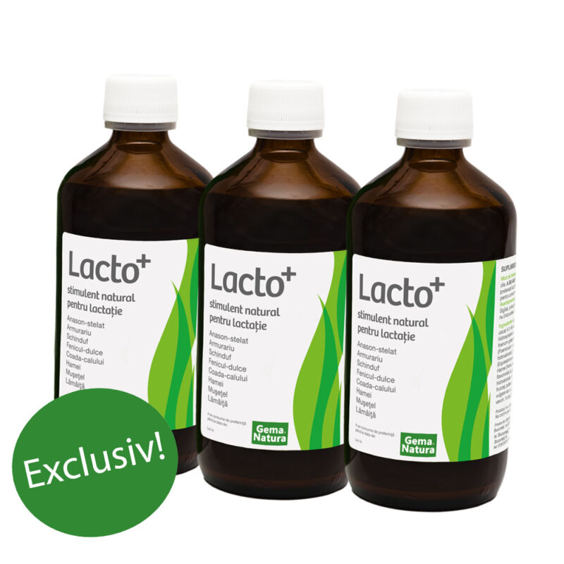 Lacto+ stimulent natural pentru lactatie pachet Practic 3 buc
